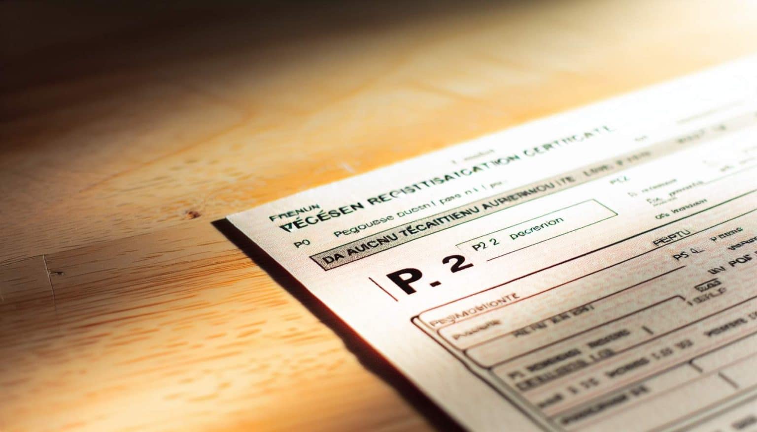 Décryptez le code P2 de votre carte grise facilement